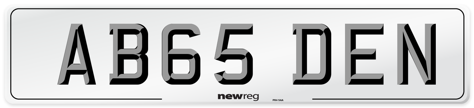 AB65 DEN Number Plate from New Reg